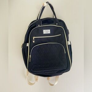 Etronik Black Quilted Women's Backpack